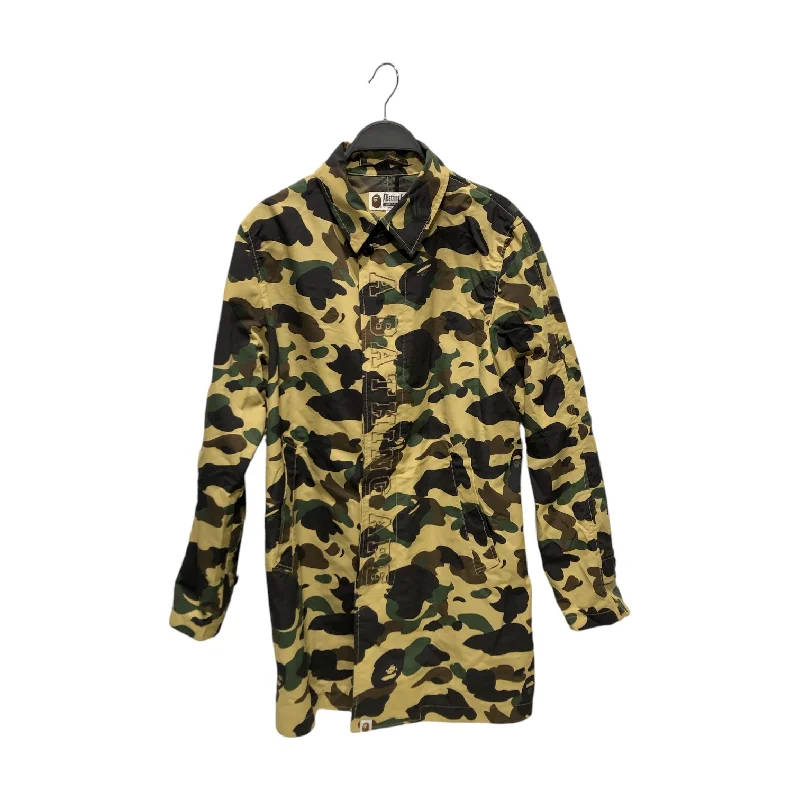 BAPE/Trench Coat/S/Polyester/GRN/Camouflage/