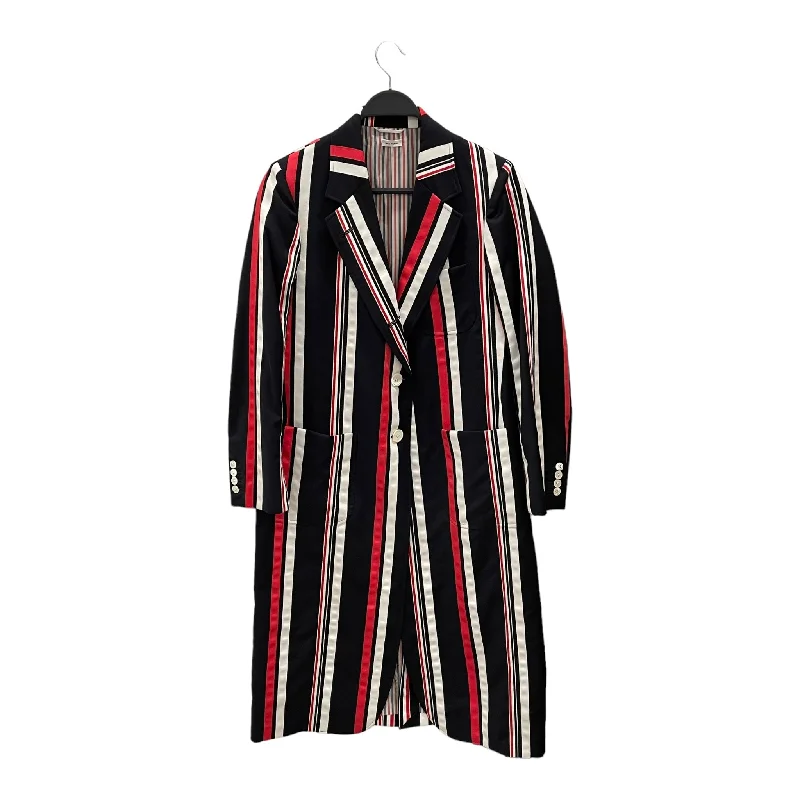 THOM BROWNE. NEW YORK/Trench Coat/40/Cotton/NVY/Stripe/