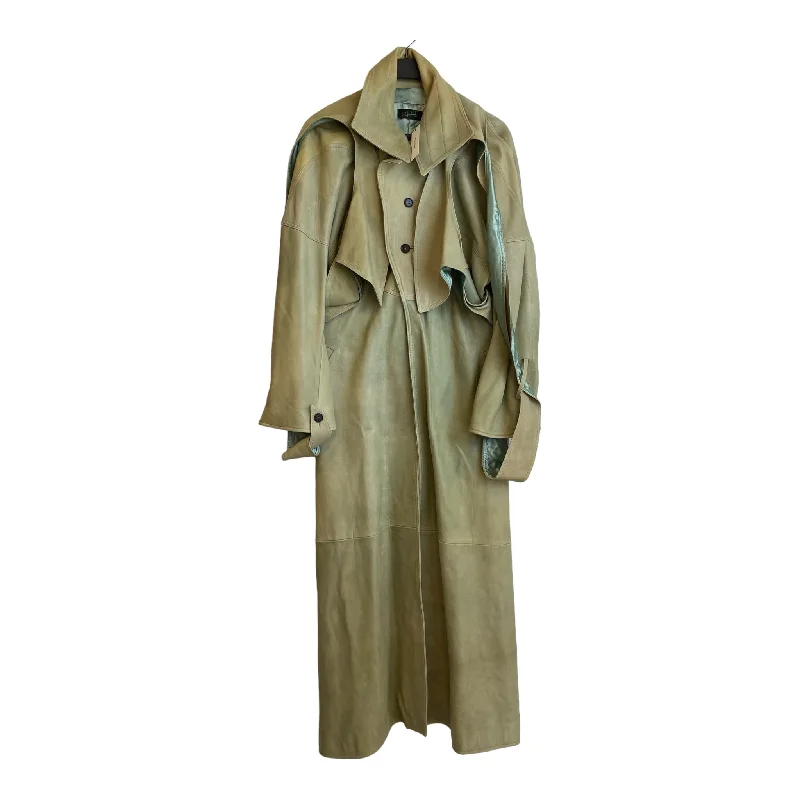 LUEDER/Trench Coat/S/Lambskin/GRN/