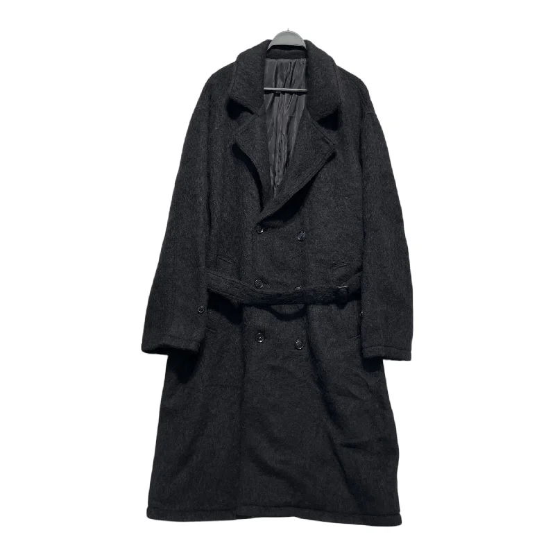 STUSSY/Trench Coat/XXL/Mohair/BLK/FW23 MOHAIR TRENCH