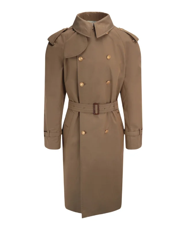 Washed Gabardine Trench Coat