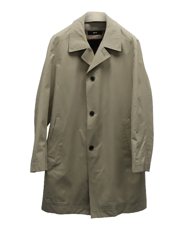 Boss Raincoat in Beige Cotton