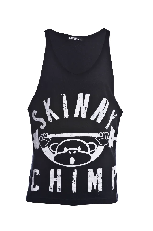 Classic Raw Cut Unisex Gym Vest-Black