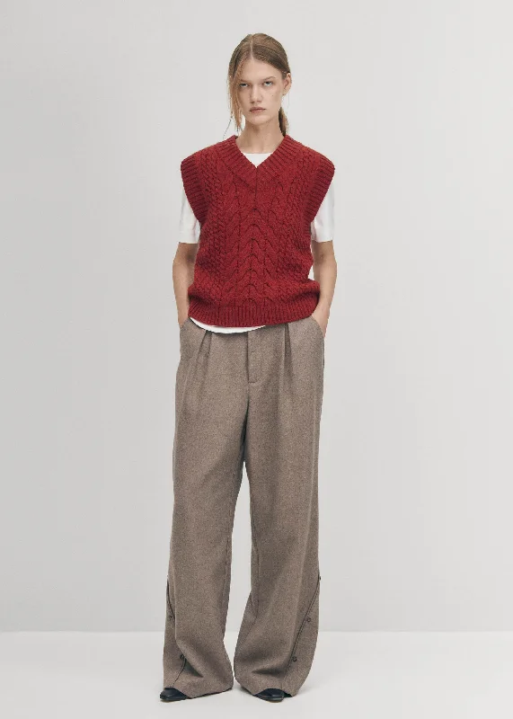 Cosy Red Tricot Vest