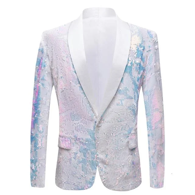 The Angelo Sequin Slim Fit Blazer Suit Jacket