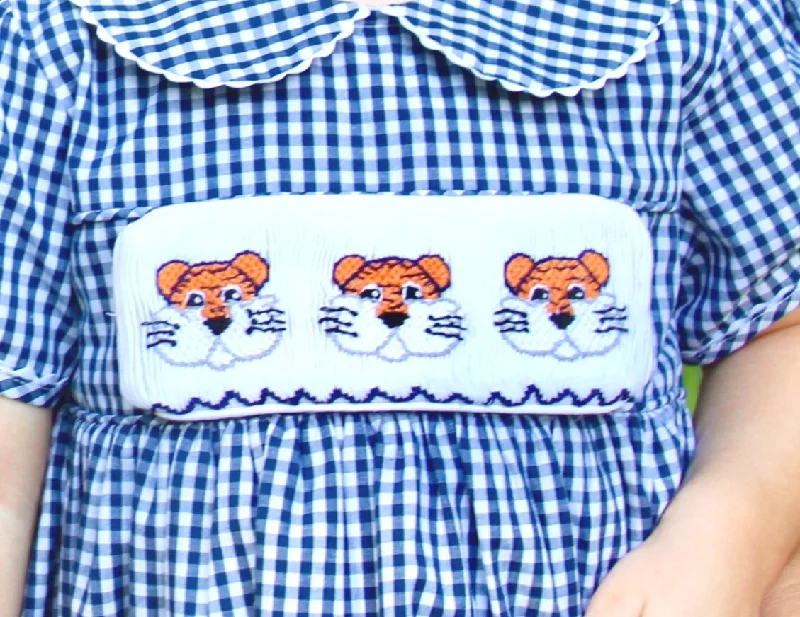 Swap-A-Smock Blue/Orange Tiger Head Tab