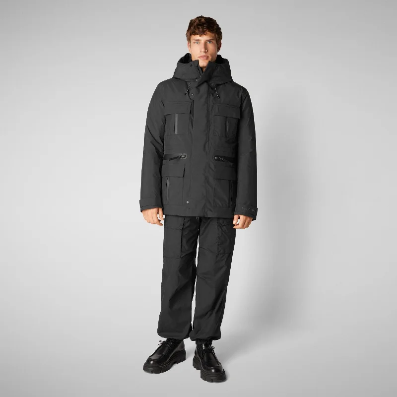 Man's parka Keaton in black