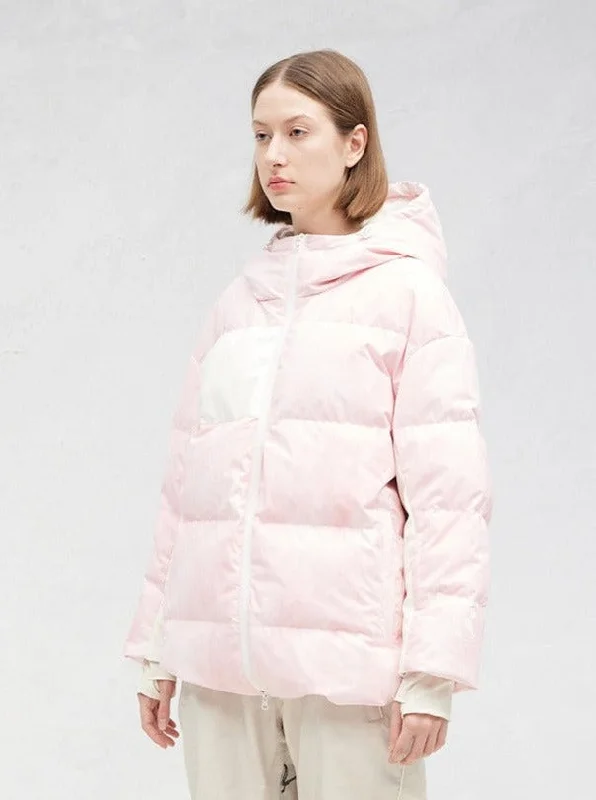 RandomPow Waterproof Blending Mens/Womens Down Jacket Pink