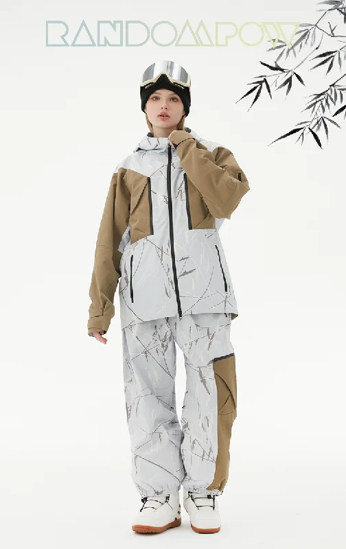 RandomPw Bamboo Chinese Style Print RECCO®  Snow Jacket & Pants & Suit