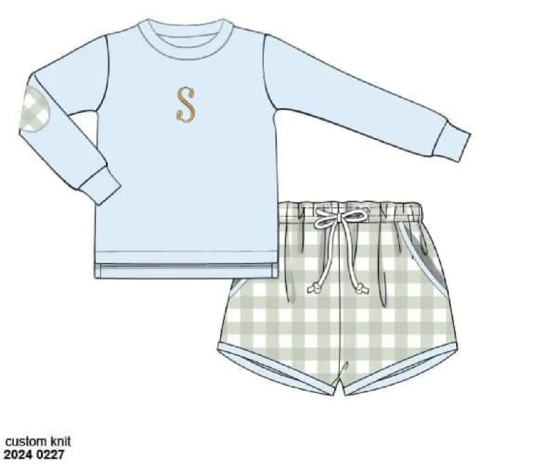 RTS: Autumn Hayes- Boys Woven Shortie Set “S”